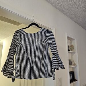 Striped Bell Sleeve Top